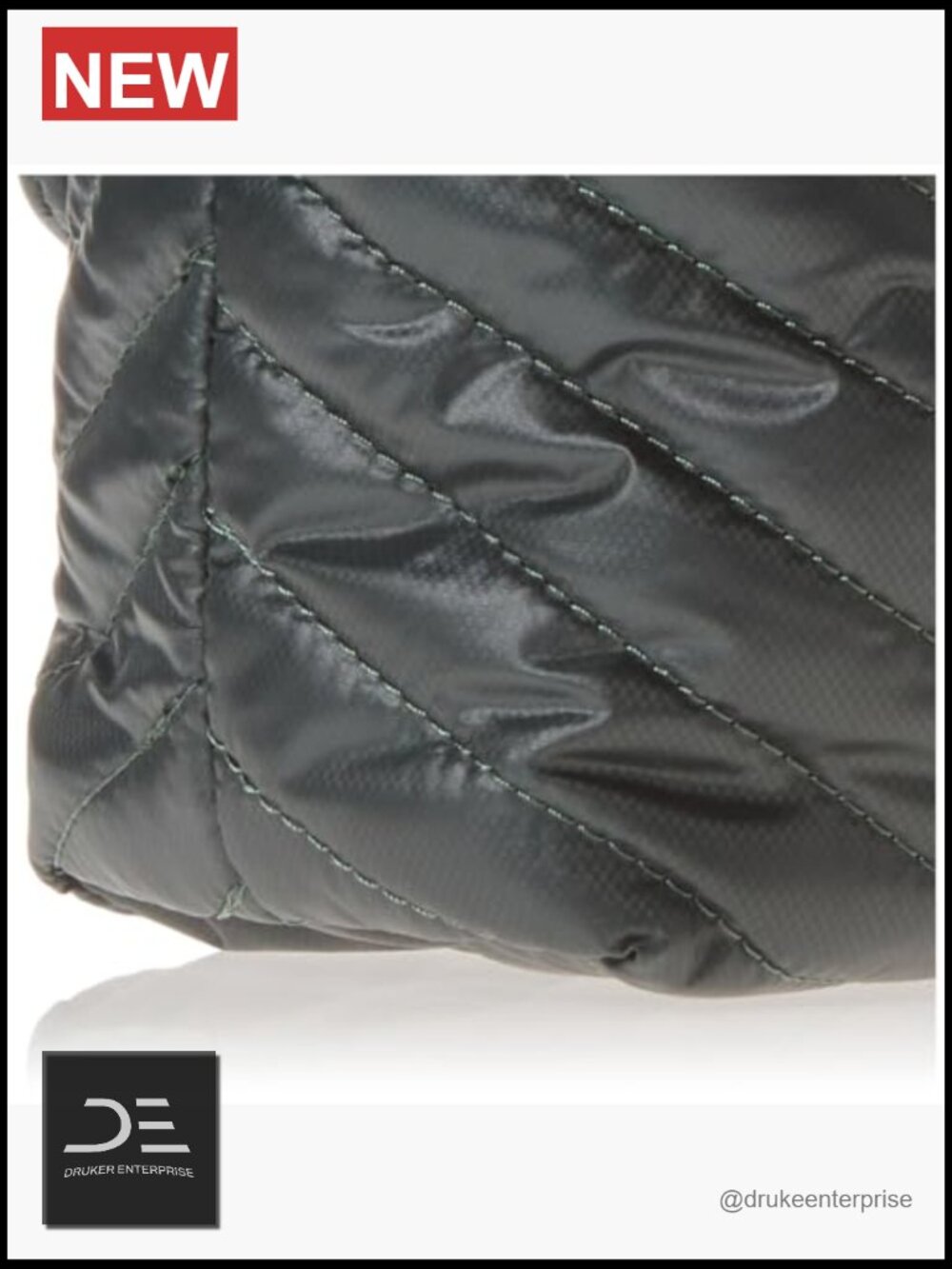 Quilted Hobo Shoulder Bag with Magnetic Closure - Picture 5 of 6